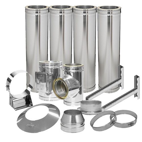 Edelstahl schornstein set zum - schornstein,